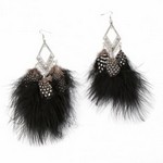 Boucles en plumes naturelles