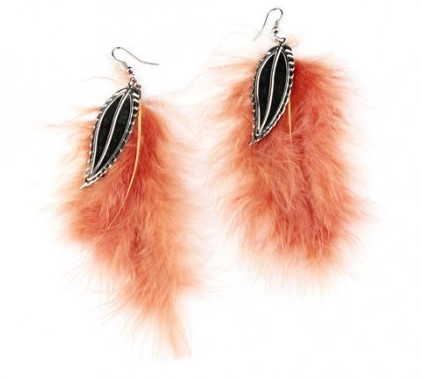 Boucles en plumes naturelles