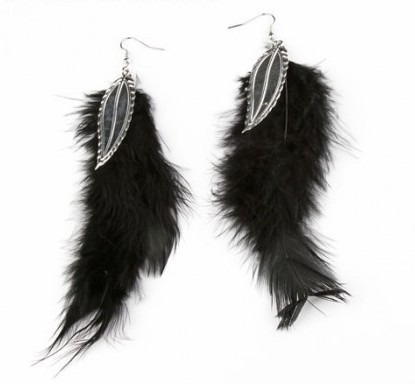 Boucles en plumes naturelles