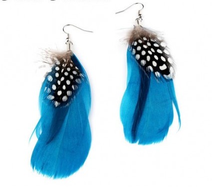 Boucles en plumes naturelles