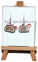 Boucles d'oreilles "part de bûche"