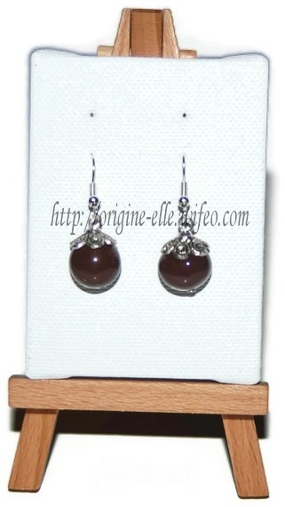 Boucles d'oreilles " Baroque Marron chocolat"